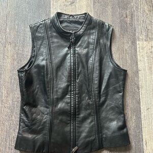 Siena Studio Black Leather Vest